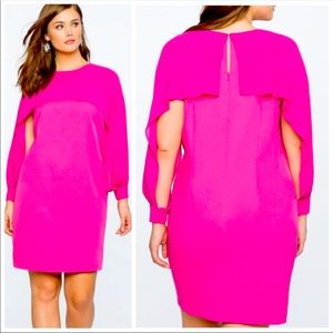 Eloquii Sheer Sleeved Shift Dress